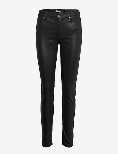 Skinny Metallic Denim Pants - jeans skinny - metallic black