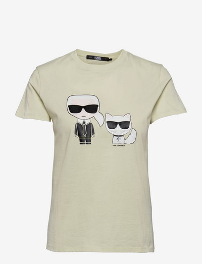 Ikonik Karl & Choupette Tee - t-shirts - eucalyptus