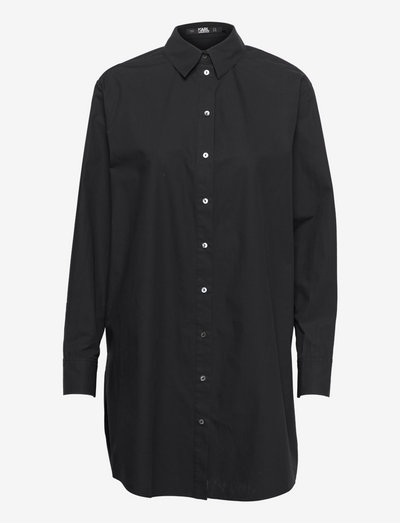 Embellished Tunic Shirt - chemises en jeans - black