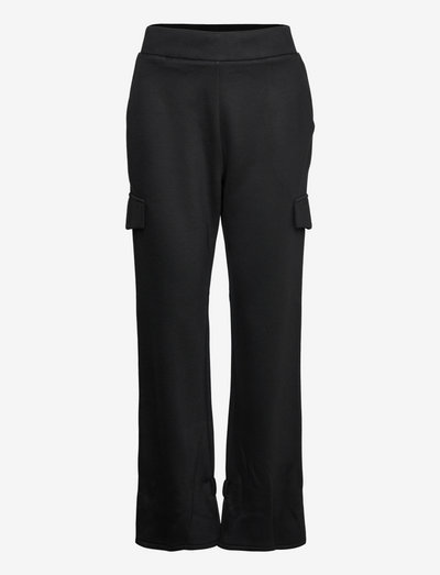 Jersey Pants W/ Tie Cuffs - vêtements - black