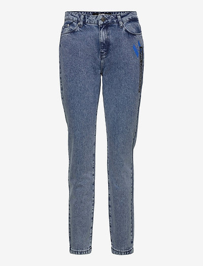 Gf Denim Pants W/ Big Kl - jeans slim - blue denim