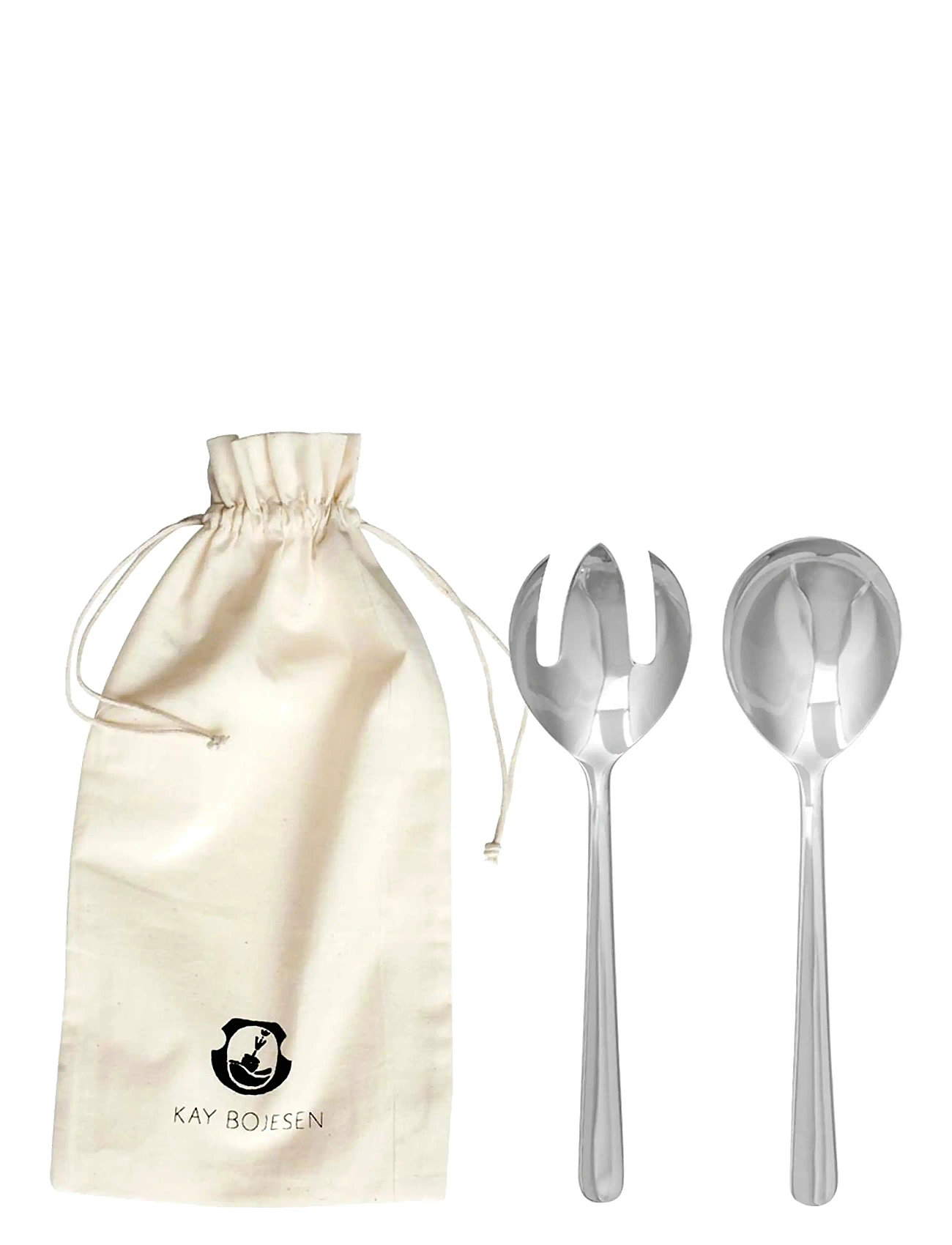 Kay Bojesen Lille Salatsæt, 2 Dele, One Size, Silver, Bestik > Salatbestik, Unisex