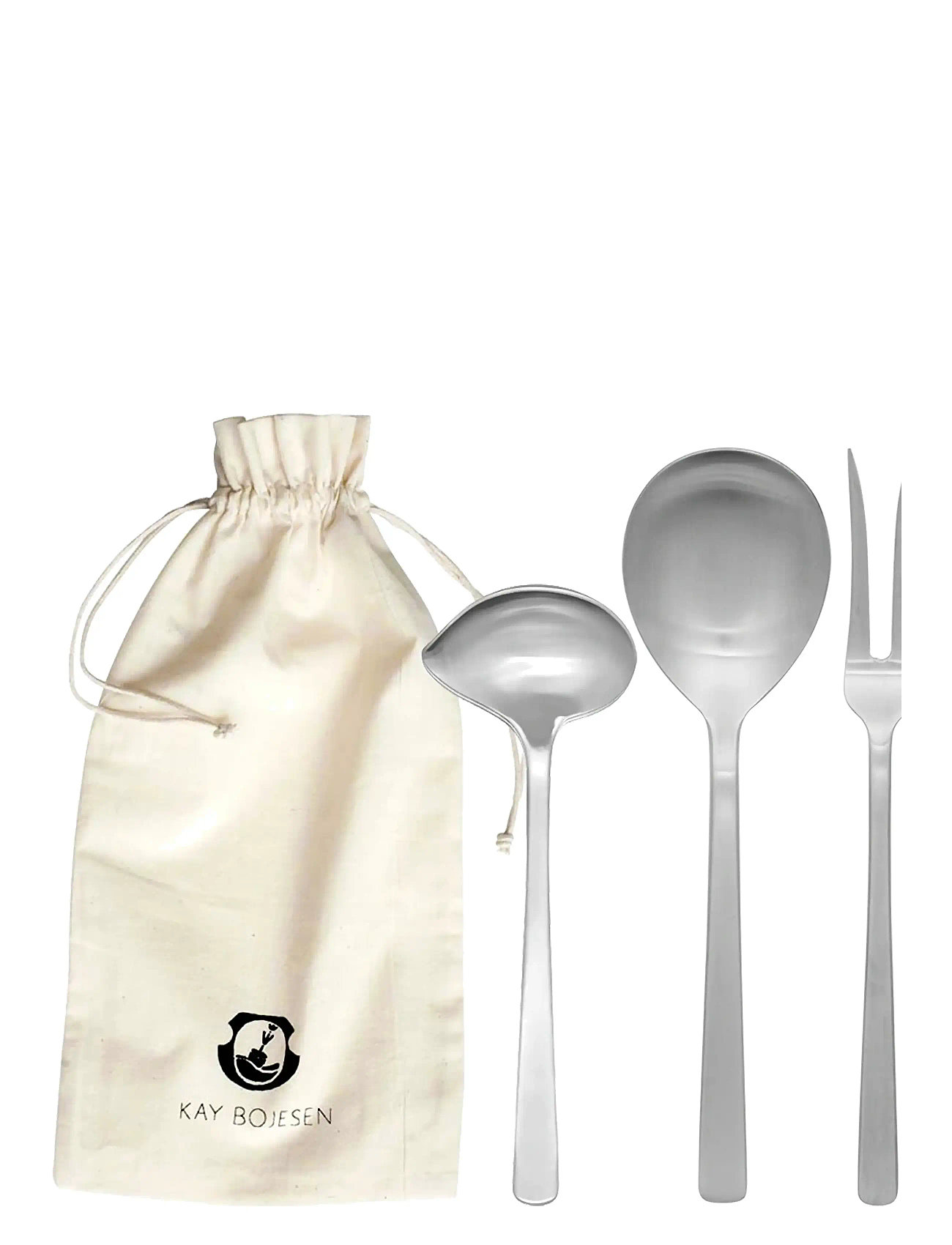 Kay Bojesen Serveringssæt, 3 Dele, One Size, Silver, Skeer > Serveringsskeer, Unisex