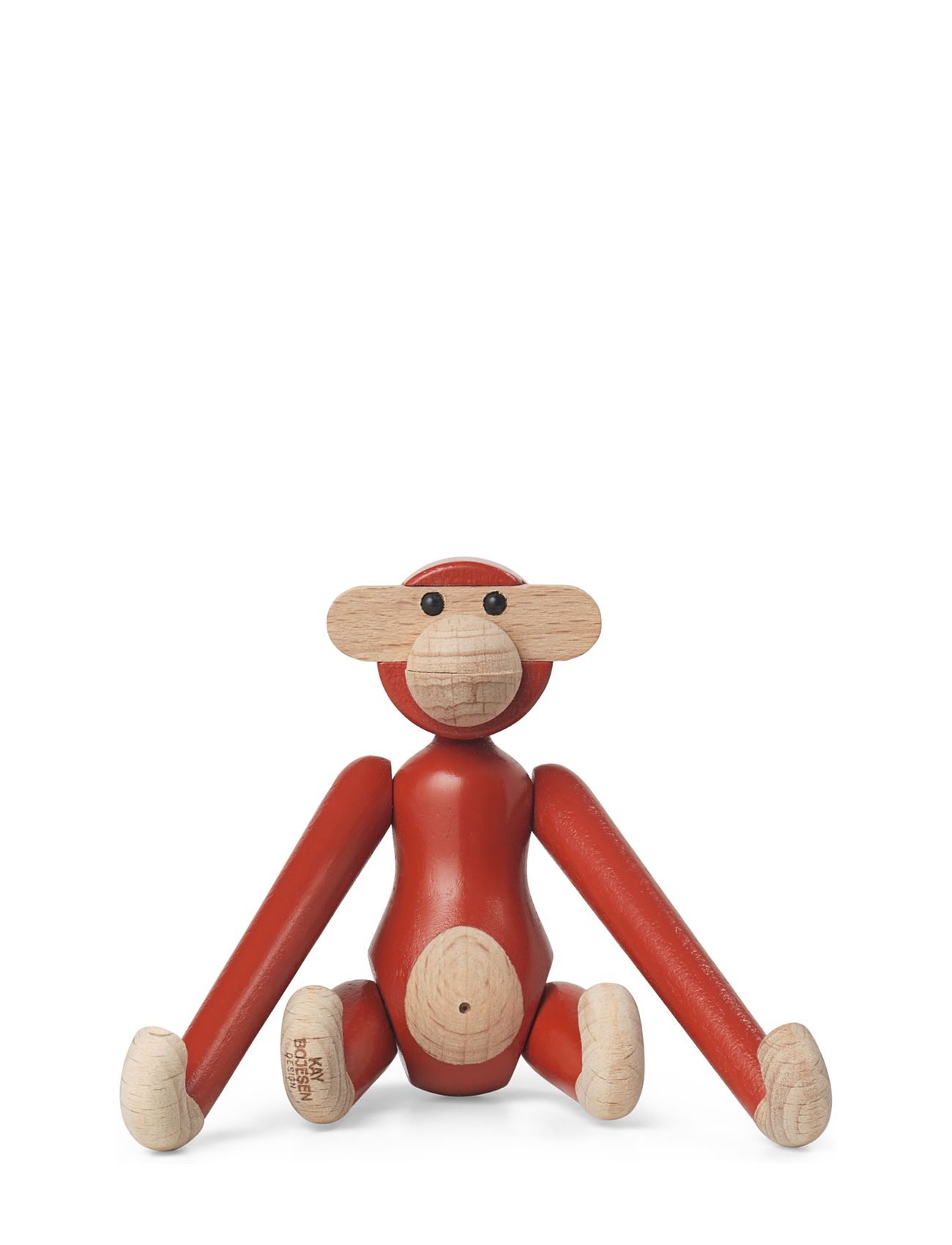 Monkey Mini Vintage Red Home Decoration Decorative Accessories-details Wooden Figures Red Kay Bojesen