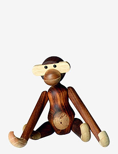 Monkey small - wooden figures - teak/limba