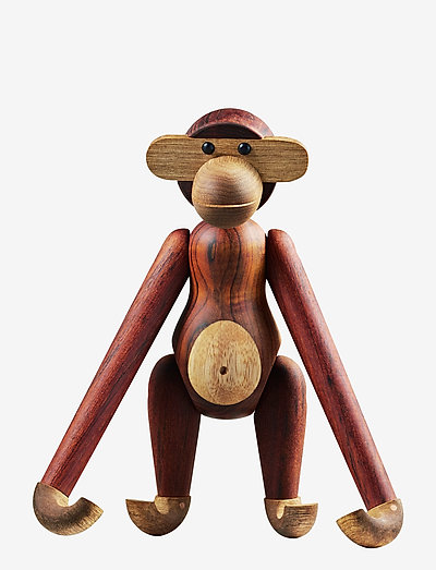 Monkey medium - wooden figures - teak/limba