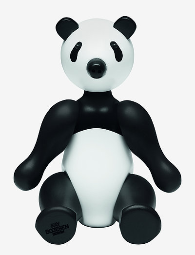 Panda medium - träfigurer - black/white