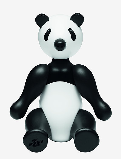 Pandabear small - wooden figures - black/white
