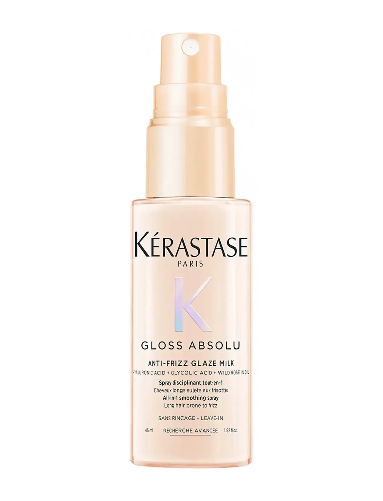 Kérastase Kérastase Gloss Absolu Anti-Frizz Glaze Milk Heat Protection 45 ml Travel Size, 45 ml, Nude, Styling > Varmebeskyttelse, Dame
