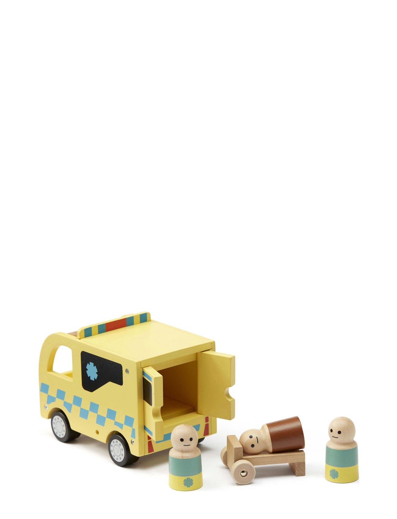 "Kid's Concept" "Ambulance Aiden Toys Playsets & Action Figures Wooden Yellow Kid's