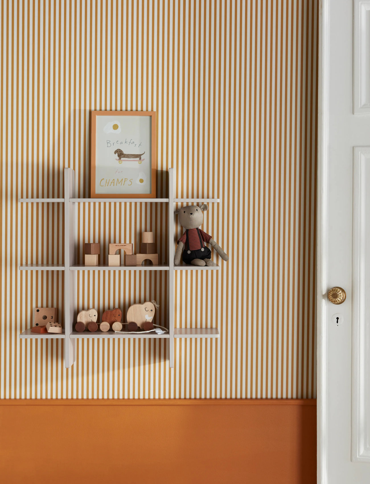 Kid's Concept Wall Shelf 3 Level Grey, One Size, Grey, Møbler > Hylder, Børn