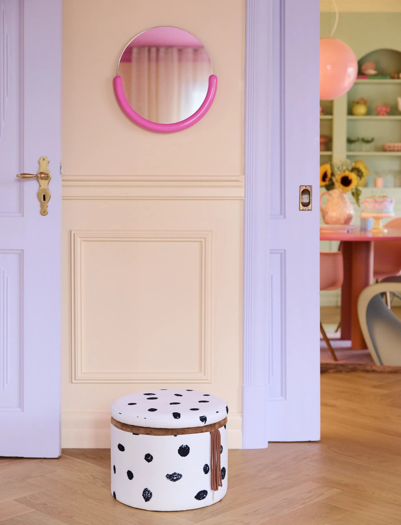 Kid's Concept Pouffe With Storage Pippi, One Size, Multi/patterned, Opbevaring > Opbevaringskurve, Børn