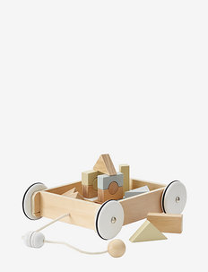 Wagon with blocks - draleker - grey