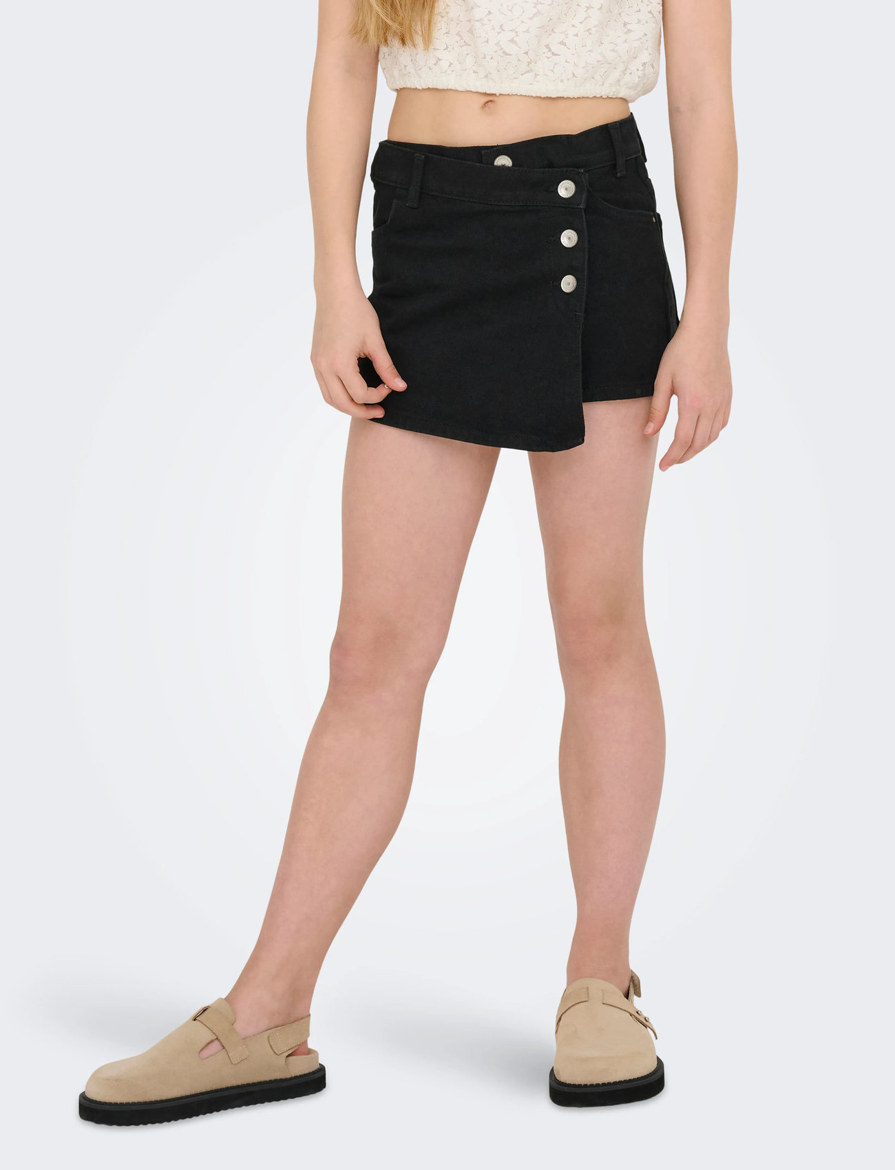 Kids Only Kogjenny Skort Dnm Pim020 Noos, 146, Black, Nederdele > Skorts, Børn