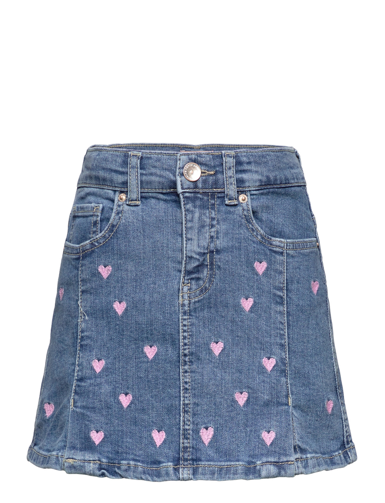 Koghoxton Heart Embroidery Dnm Skirt Blue Kids Only