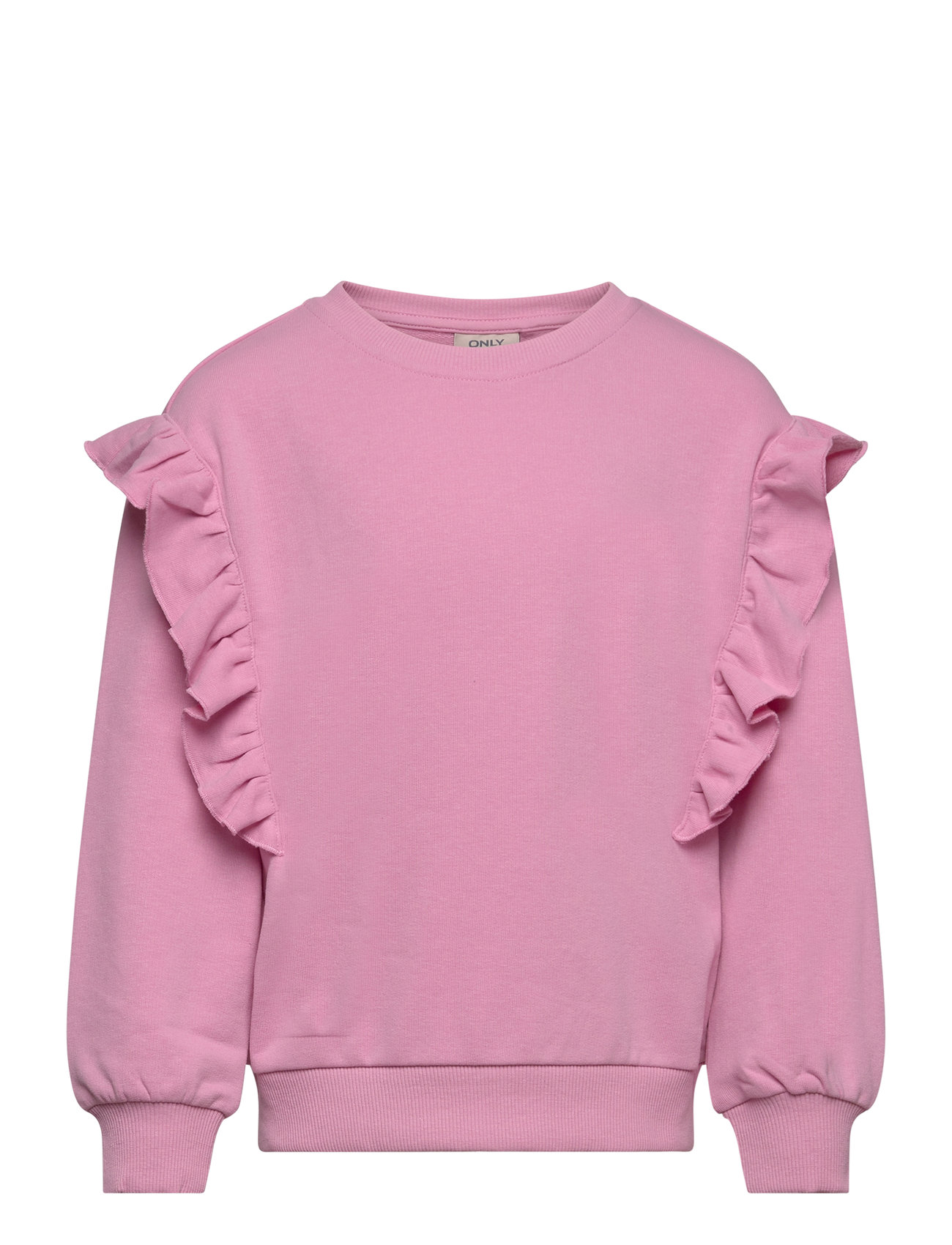 Kmgnew Ofelia L/S Frill O-Neck Ub Swt Tops Sweatshirts & Hoodies Sweatshirts Pink Kids Only