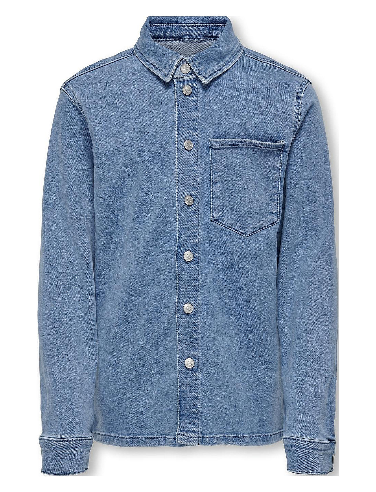 Kobstorm L.blue Ls Shirt Dnm Blue Kids Only