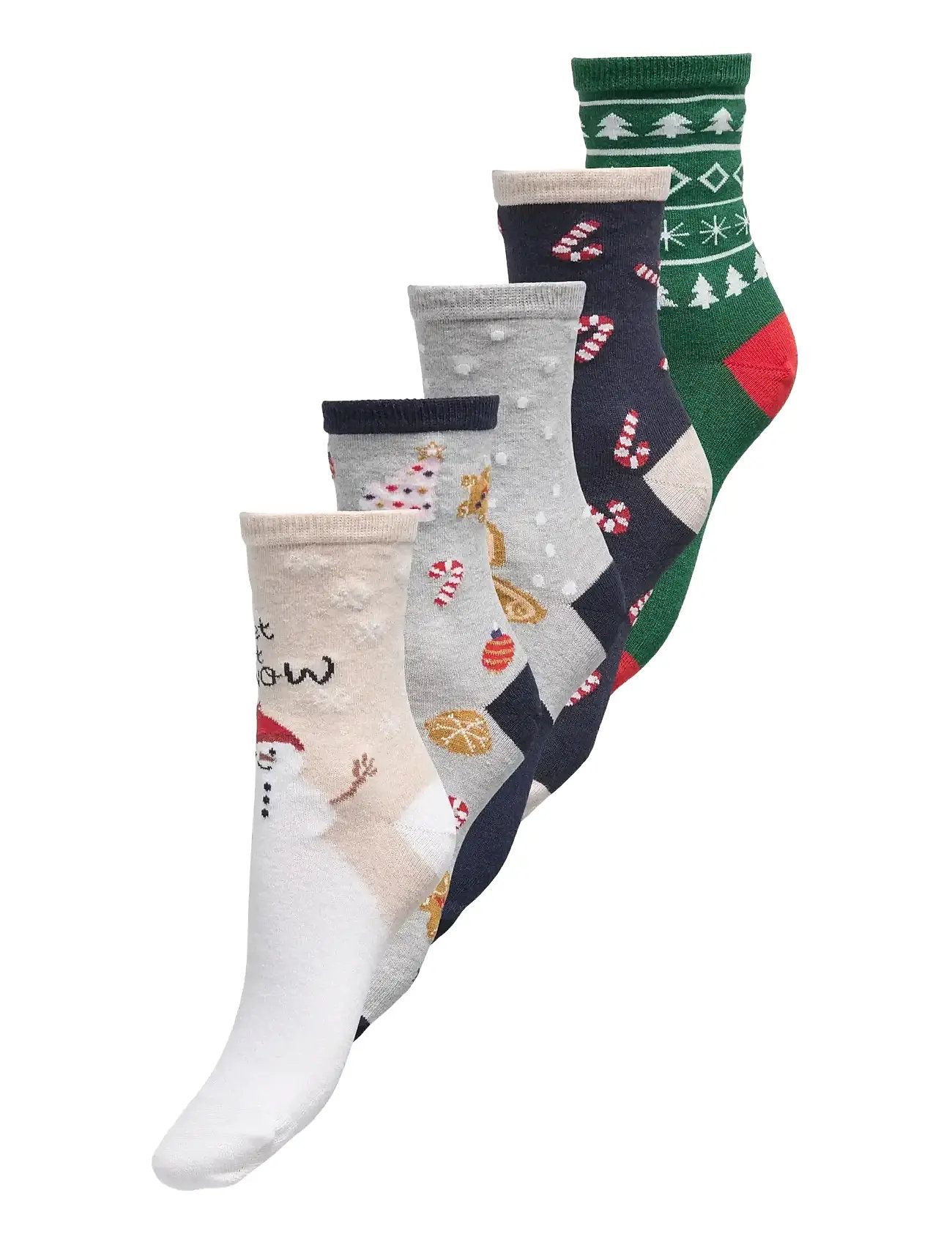 Kinder ONLY Kogchristmas 5-Pack Socken In A Box Acc Grau - 31-33 - Kinder
