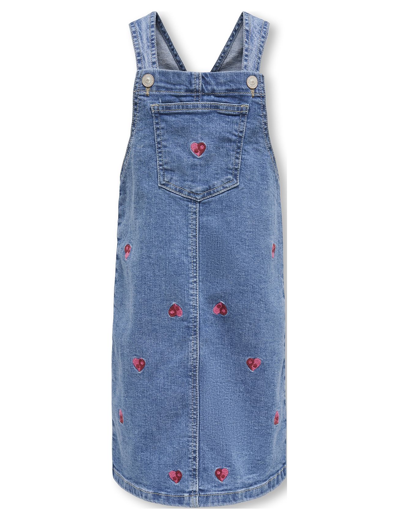 Kinder ONLY Kmgklara Y/Y Heart Spencer Kleid Dnm Blau - 104 - Kinder