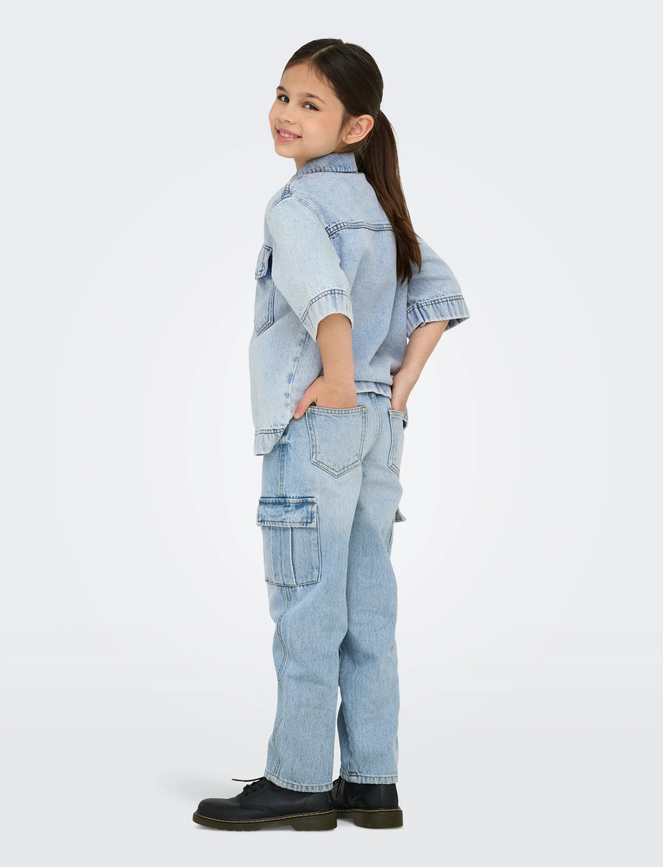 Kids Only Kogharmony Wide Cargo Carrot Azg Noos, 146, Blue, Jeans > Vidde Jeans, Børn