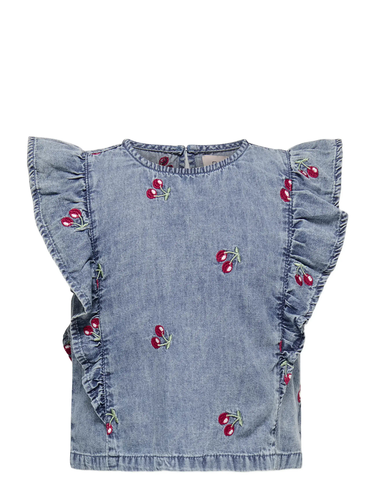 Kinder ONLY Kmgdandy Frill Cherry Oberteil Dnm Blau - 92 - Kinder
