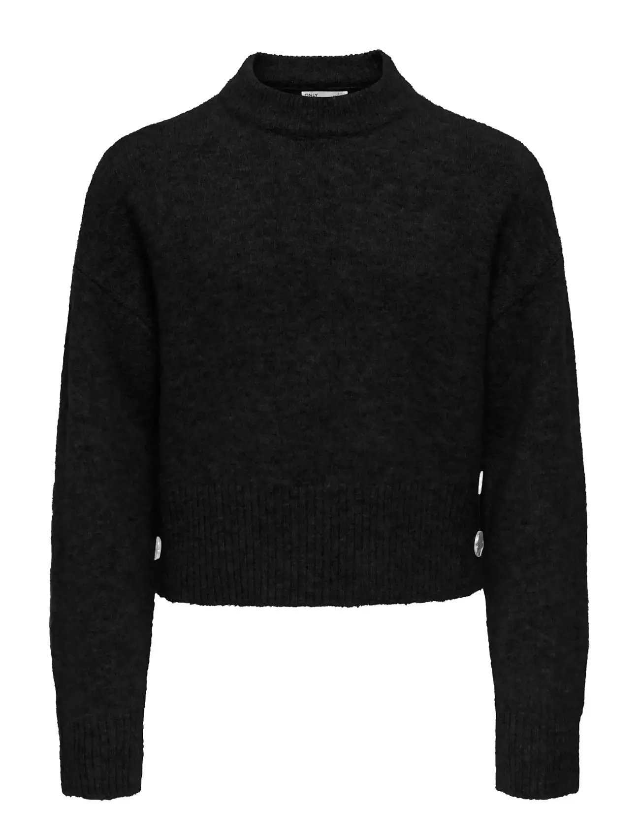 Kinder ONLY Kogrene Life Ls Button O-Neck Cp Knt Schwarz - 146-152 - Kinder