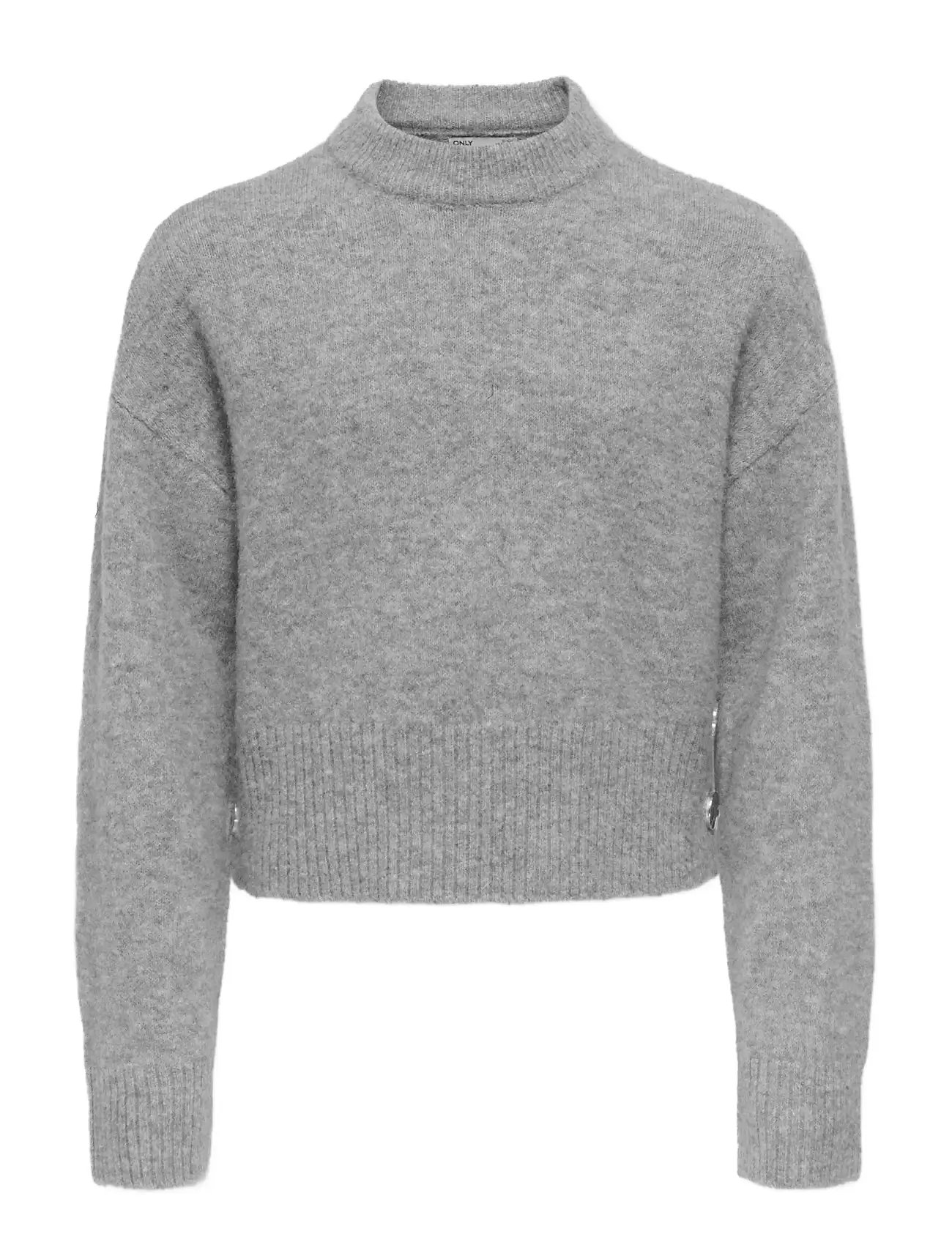Kinder ONLY Kogrene Life Ls Button O-Neck Cp Knt Grau - 158-164 - Kinder