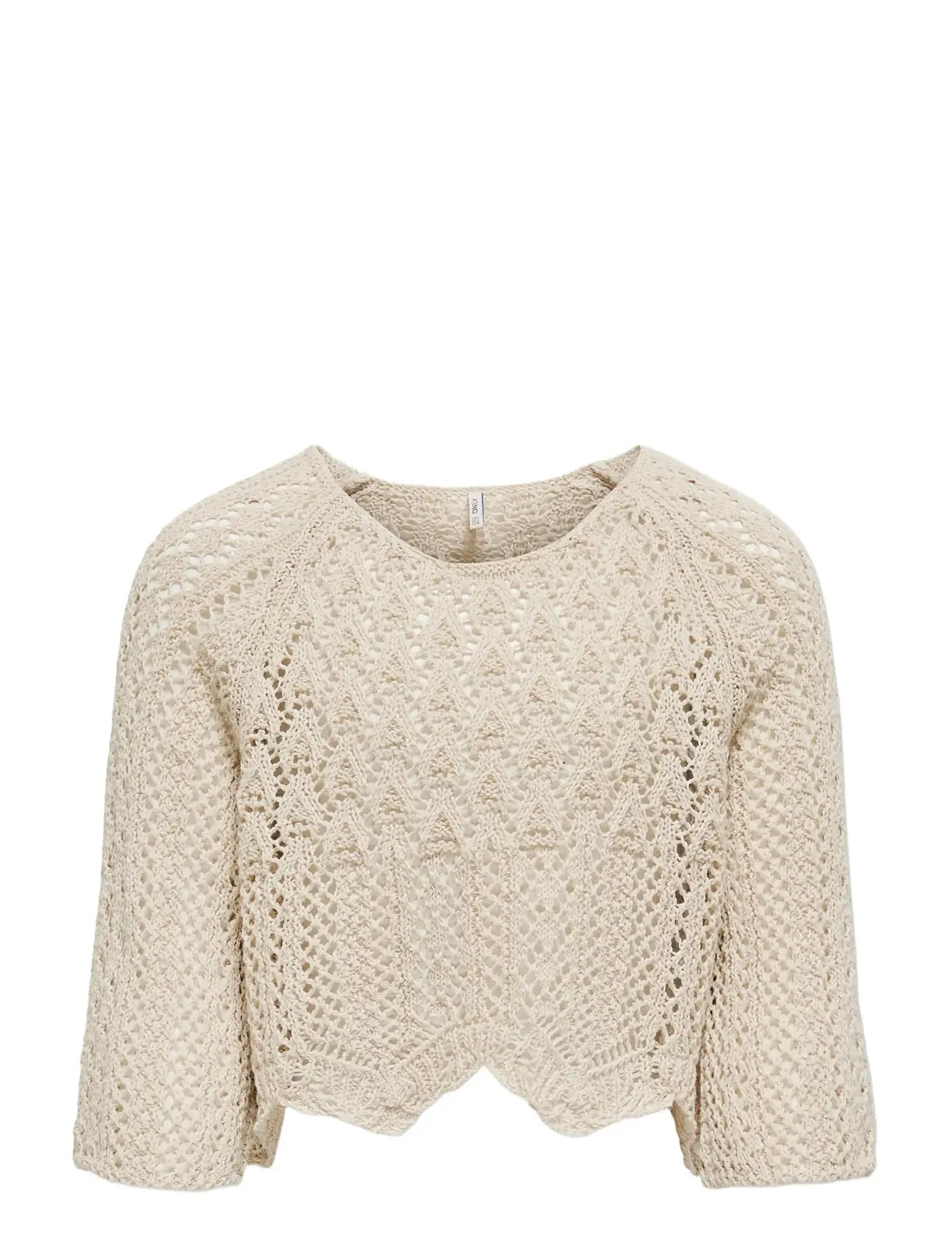 Kinder ONLY Kognola Life 3/4 Pullover Knt Noos Cream - 110-116 - Kinder