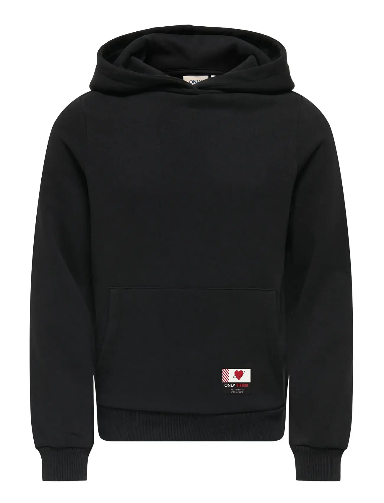 Kinder ONLY Kognoomi-Vinta Label Ls Hood Cs Swt Noos Schwarz - 122-128 - Kinder