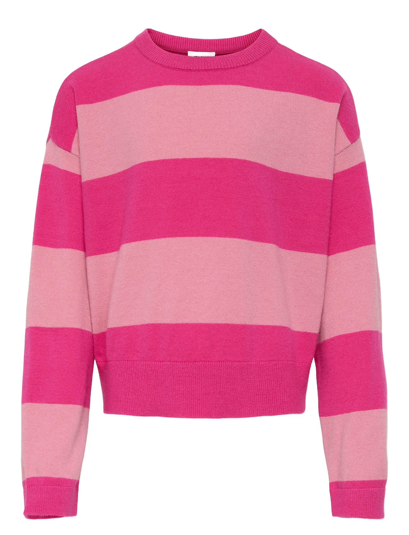 Kids Only Kogtala Ls Stripe Oneck Ot Knt, 122-128, Pink, Strik > Pullovere, Børn