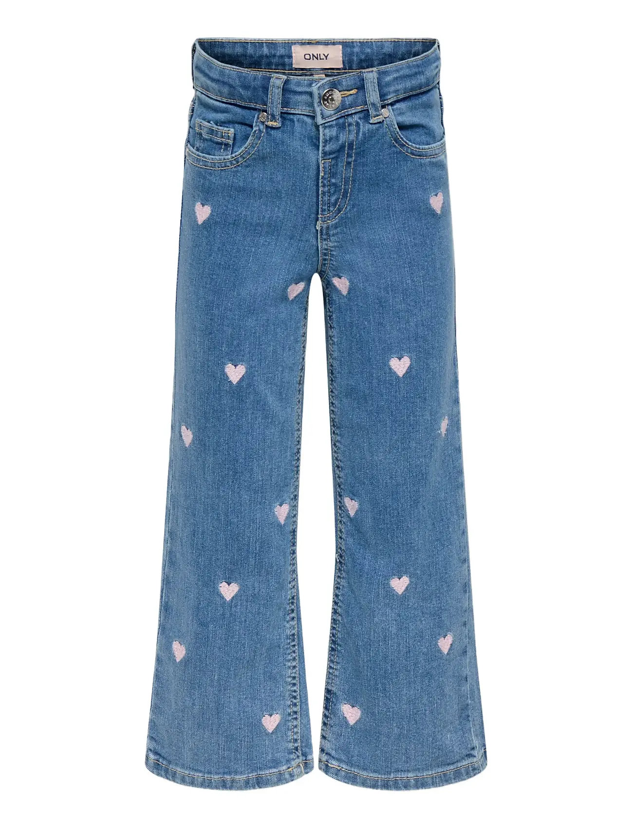 Kinder ONLY Kmgjuicy Wide Bein Heart Emb Jeans Noos Blau - 122 - Kinder