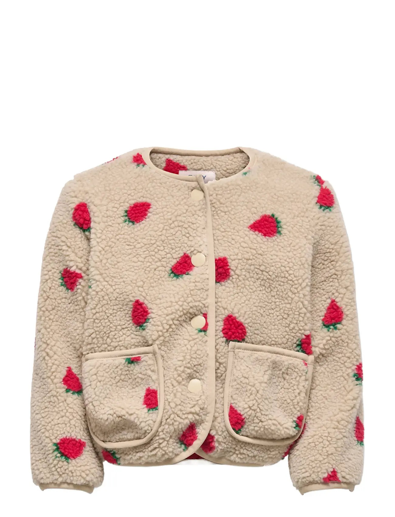 Kinder ONLY Kmghoky L/S Teddy Jacke Otw Noos Beige - 110 - Kinder