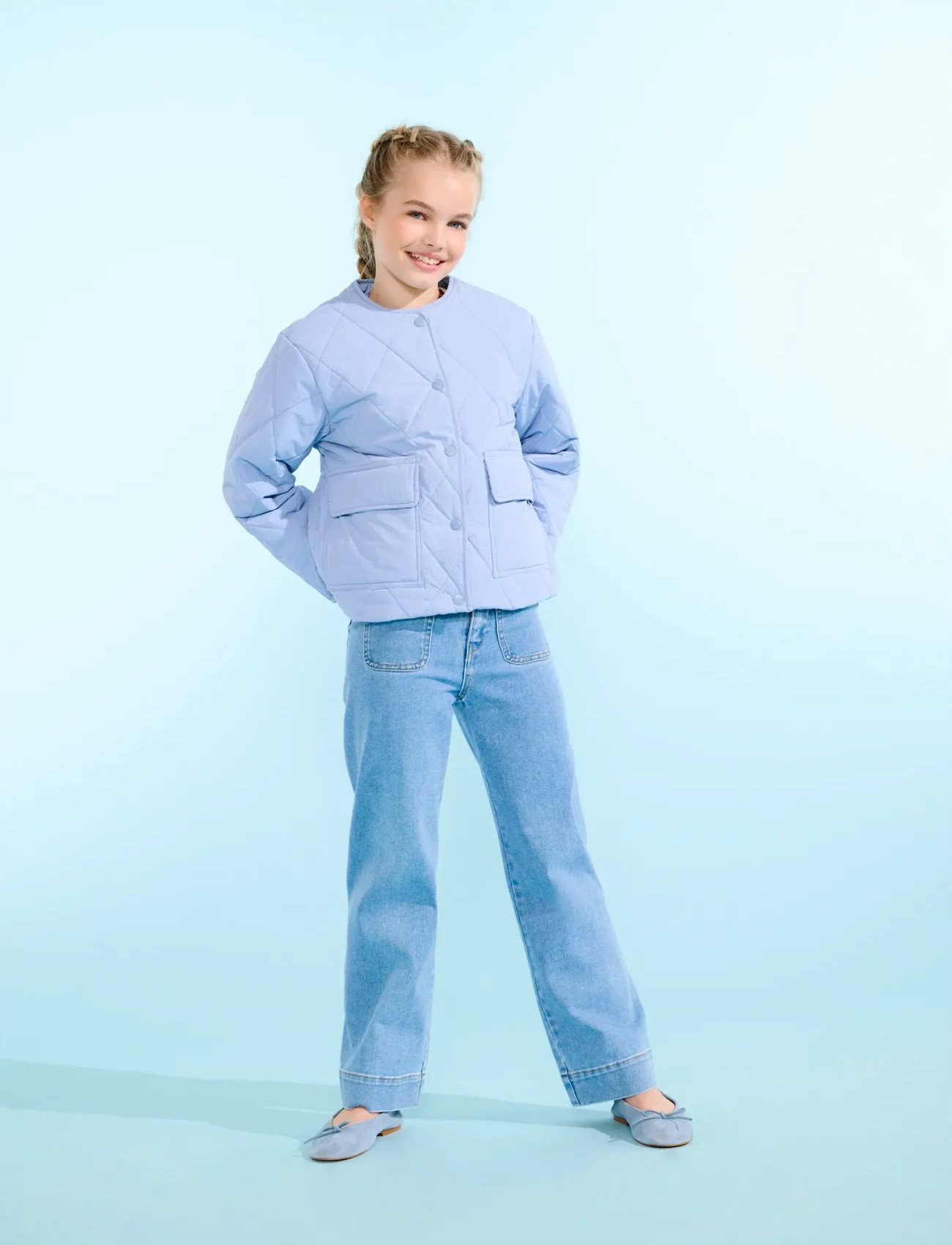 Kids Only Kogrosalina Quilted Jacket Vd Otw Noos, 152, Blue, Jakker & Frakker > Quiltede Jakker, Børn