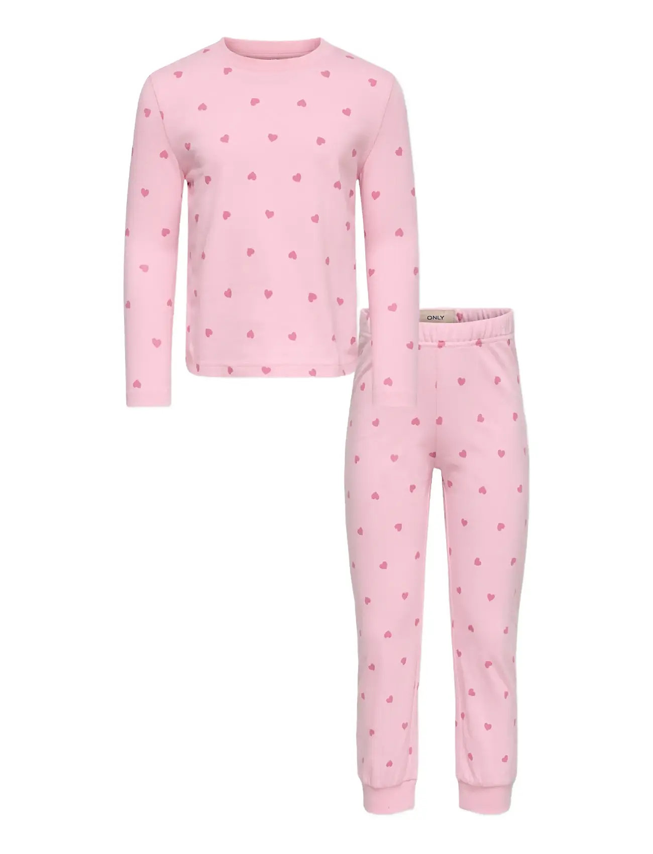 Kids Only Kmgrila Nightwear Ls Top/Pant Set Jrs, 104, Pink, Pyjamas > Pyjamas-Sæt, Børn
