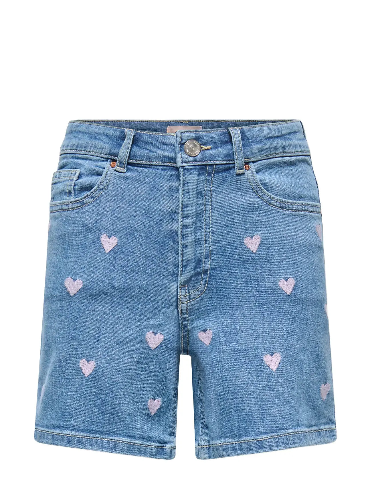 Kinder ONLY Kogjuicy Hw Heart Emb Shorts Dnm Blau - 164 - Kinder