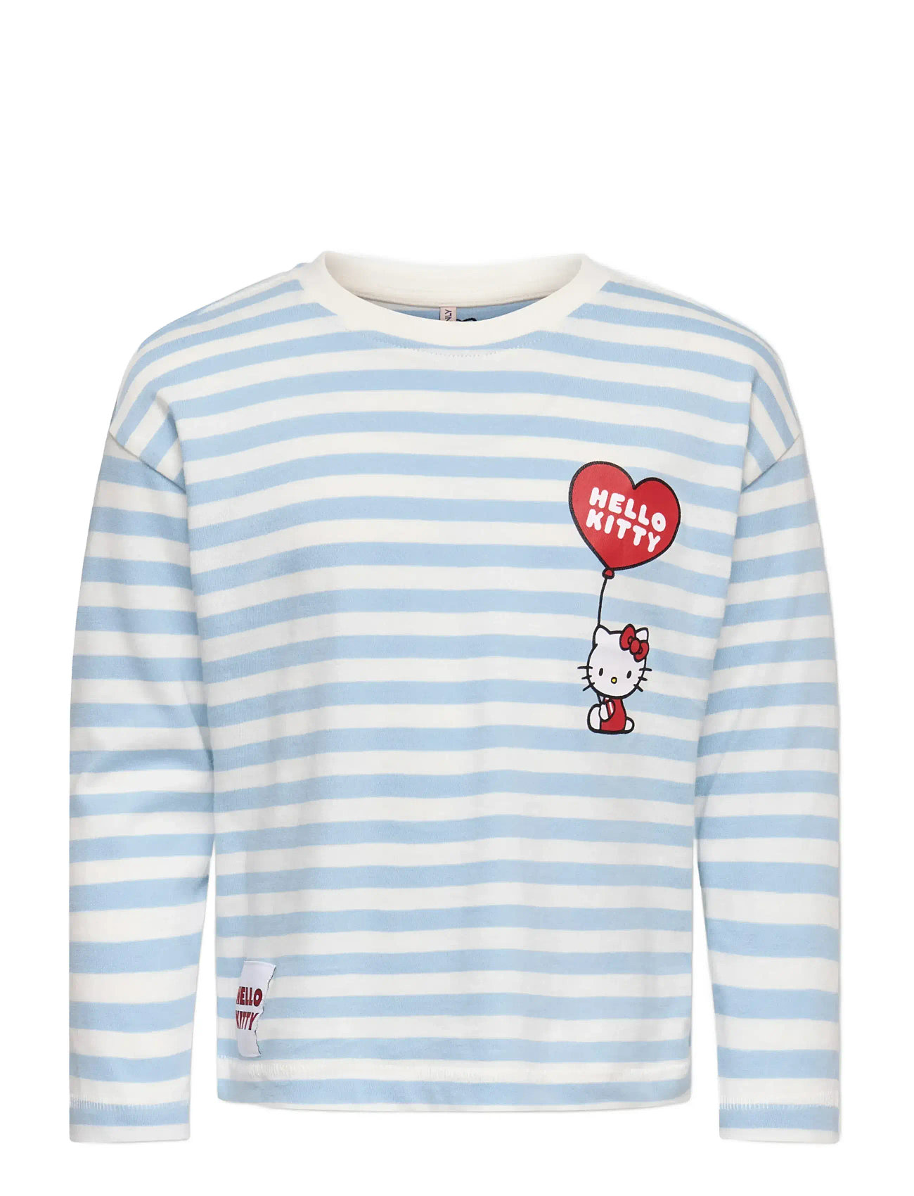 Kinder ONLY Kmghello Life Ls Loose Printed Tee Jrs Blau - 116 - Kinder