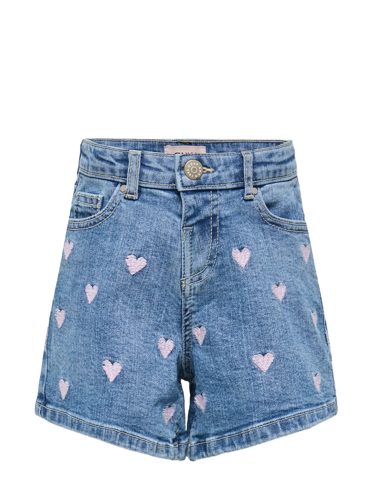 Kinder ONLY Kmgjuicy Heart Emb Shorts Dnm Noos Blau - 116 - Kinder