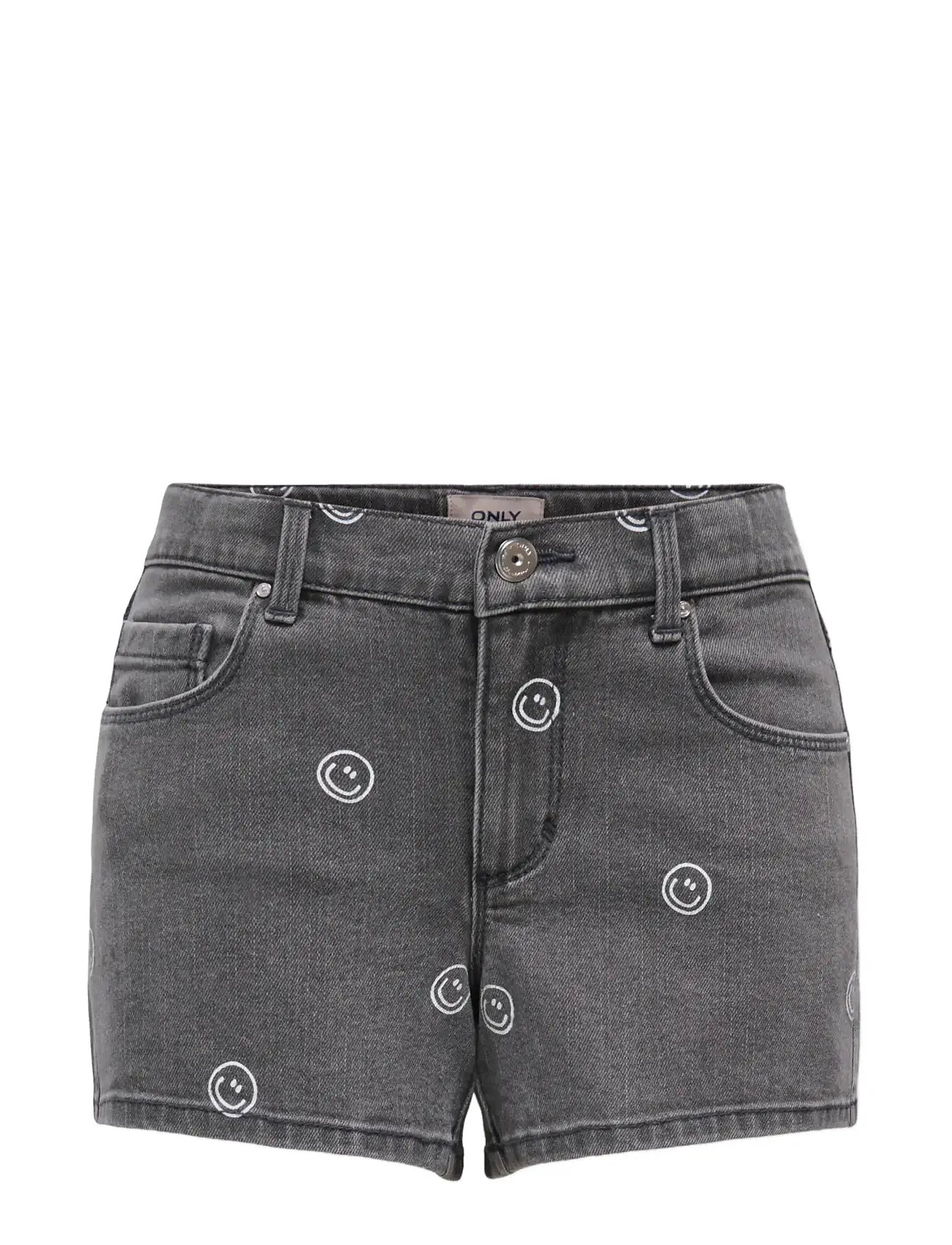 Kinder ONLY Kogblair Print Dnm Shorts Pim Ex Grau - 128 - Kinder