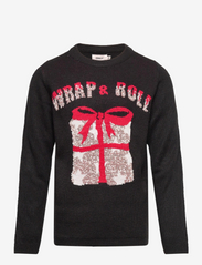 KOGXMAS WRAP L/S PULLOVER BOX KNT - MOONLESS NIGHT
