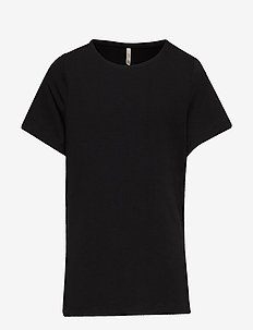 KONLOVE LIFE S/S TOP NOOS - plain short-sleeved t-shirt - black