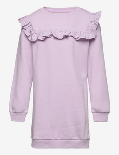KOGOFELIA L/S FRILL DRESS BO SWT - long-sleeved casual dresses - pastel lilac