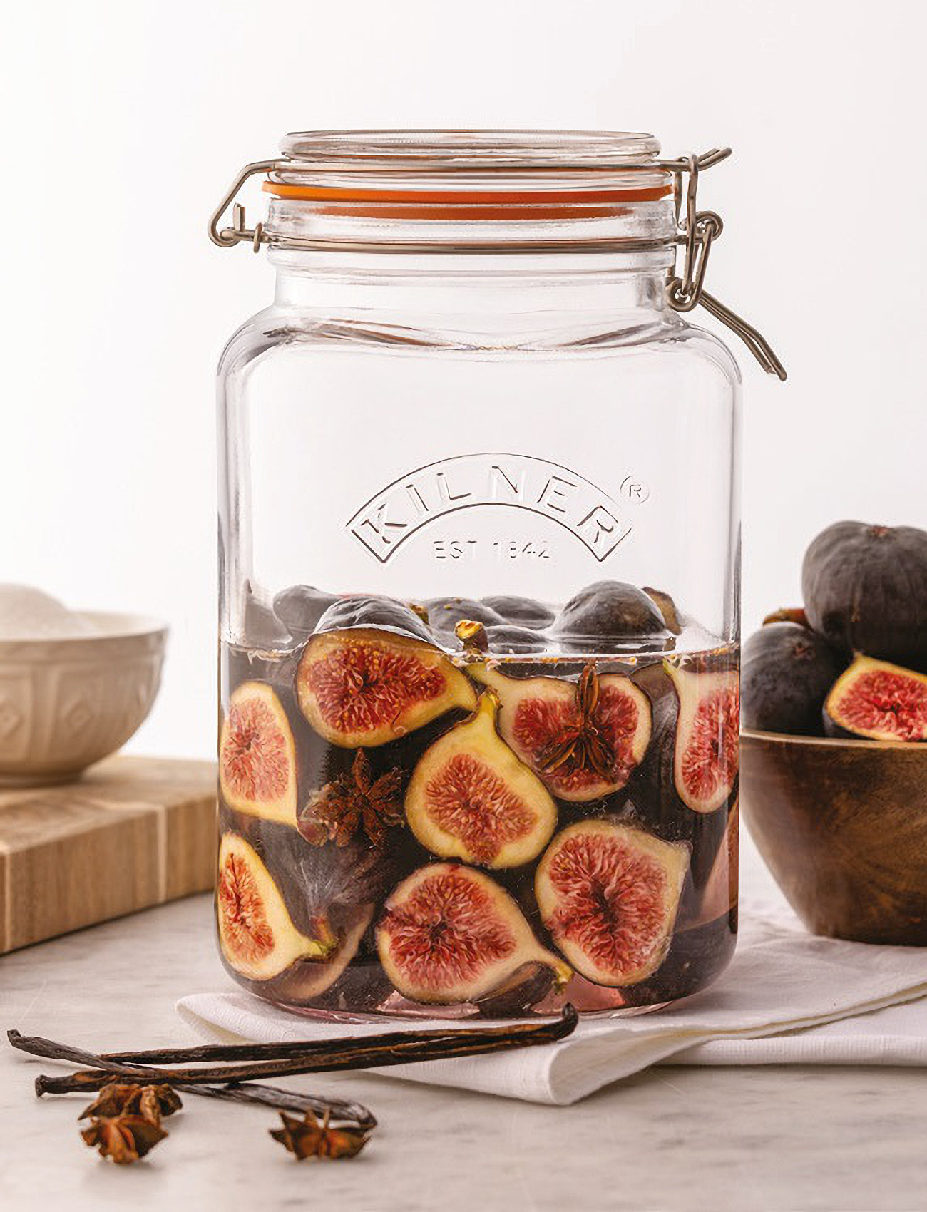 Kilner Preserve Jar Clip Top Square, 3 l, Nude, Køkkenopbevaring > Køkkenkrukker, Unisex