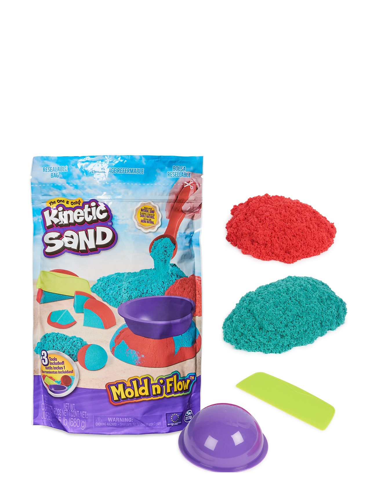 Kinetic Sand Mold N' Flow Toys Outdoor Toys Sand Toys Multi/patterned Kinetic Sand
