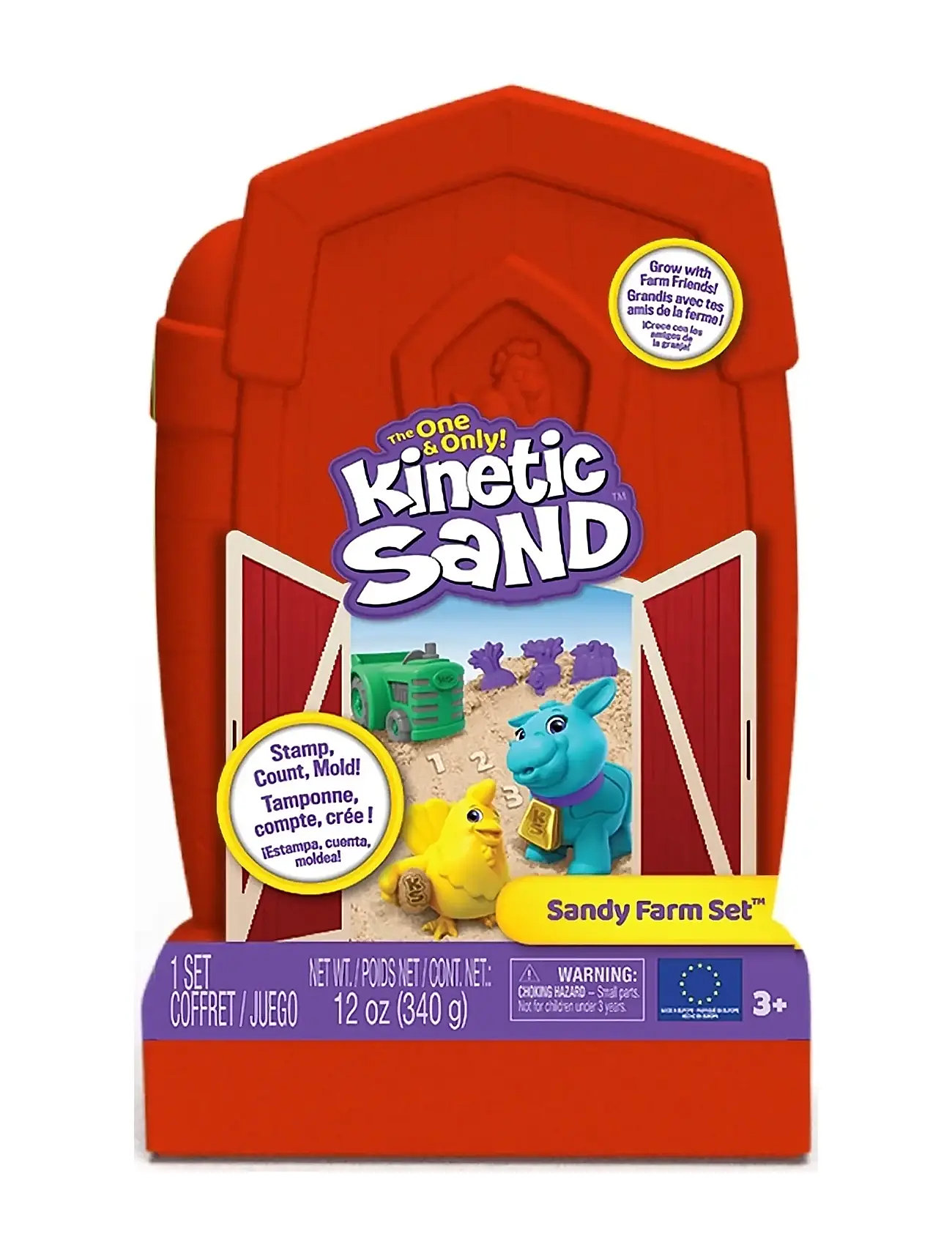 Kinetic Sand Kinetic Sand Sandy Farm Set, One Size, Red, Håndværk > Legemasse, Børn