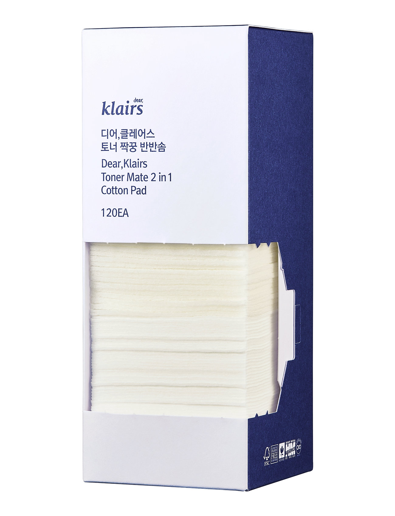Klairs Toner Mate 2 In 1 Cotton Pad, One Size, Nude, Rengøringsmidler > Tilbehør, Dame