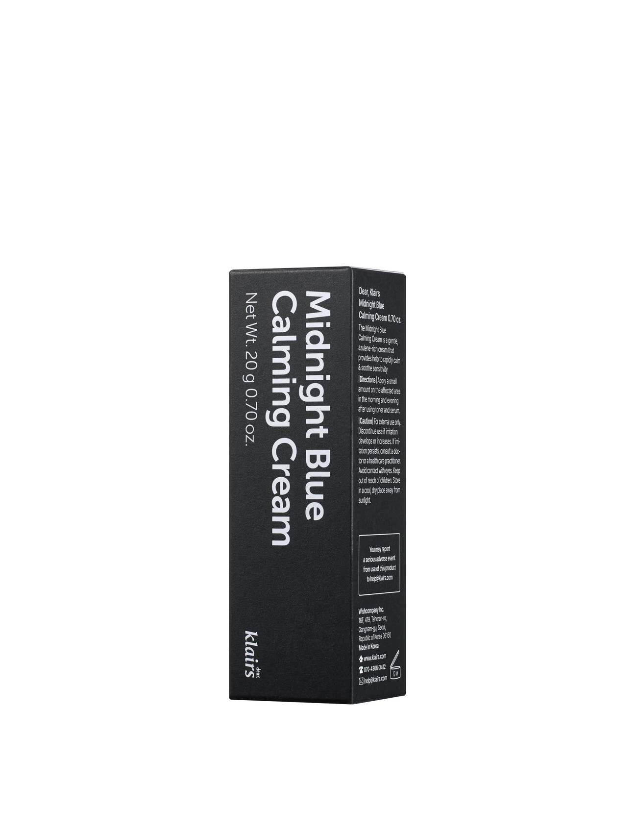 Klairs Midnight Blue Calming Cream 20G, 20 G, Nude, Fugtighedscreme > Natcreme, Dame