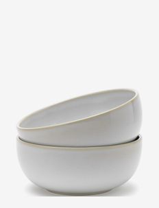 Tavola deep plate/bowl, 2 pcs. - breakfast bowls - white