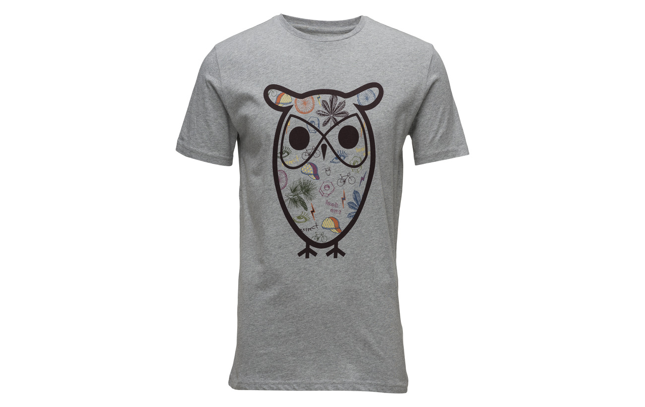Apparel T Knowledge shirt Black Big Print Owl With Cotton Forrest Concept p77wqxH