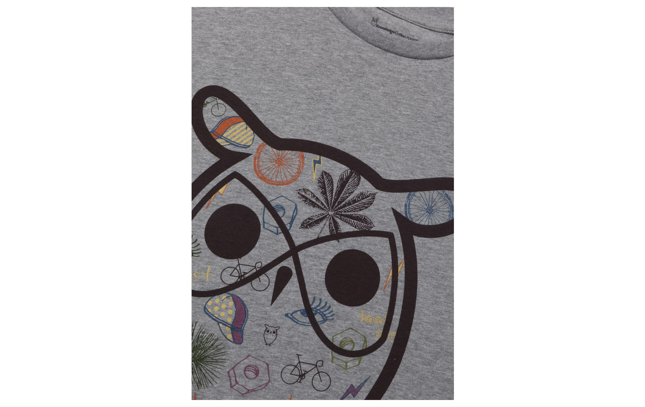Apparel T Knowledge shirt Black Big Print Owl With Cotton Forrest Concept p77wqxH