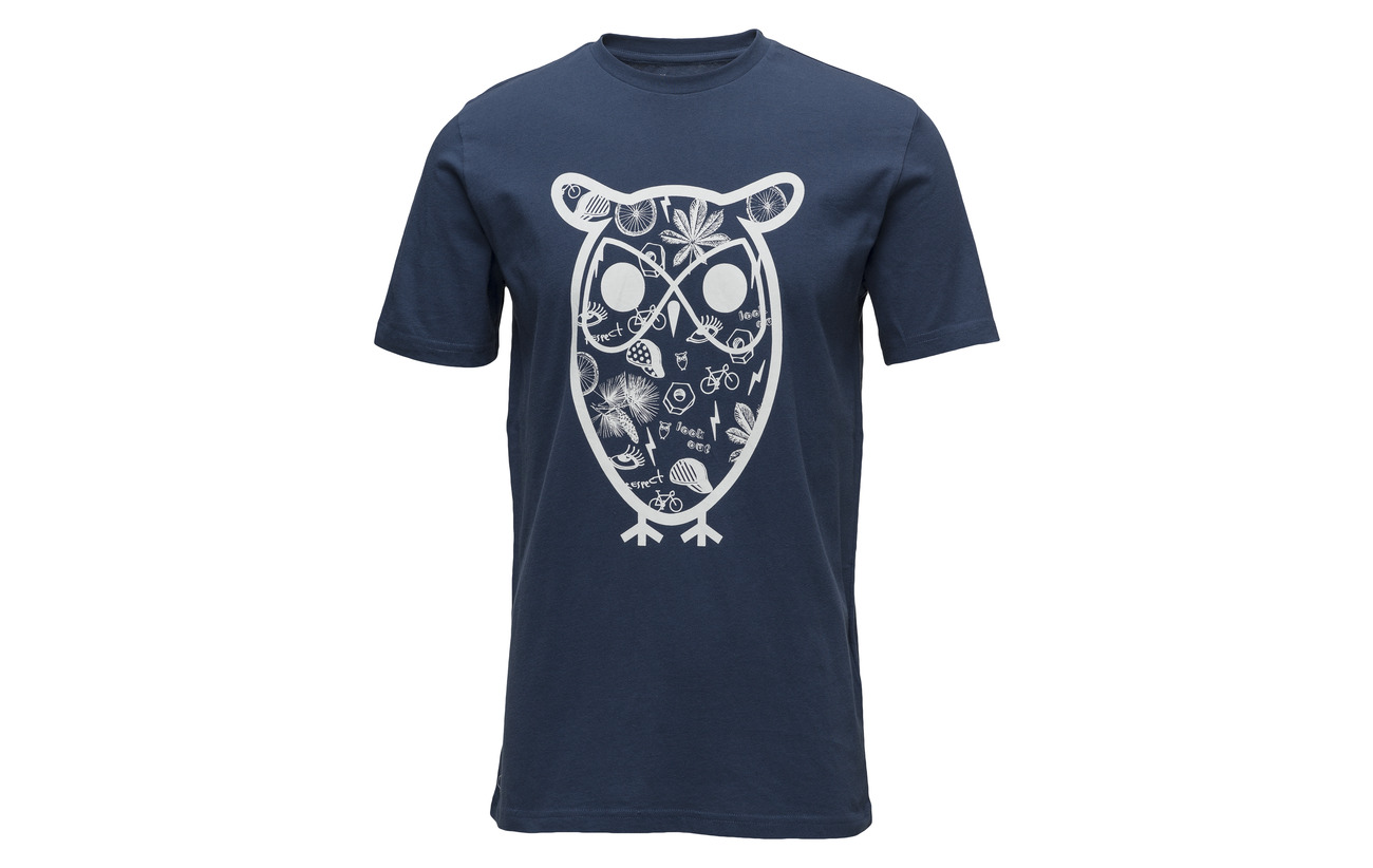 Apparel T Knowledge shirt Black Big Print Owl With Cotton Forrest Concept p77wqxH